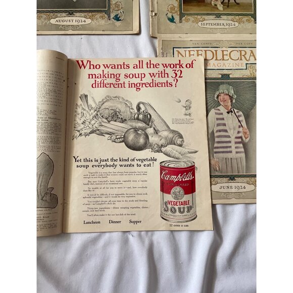 Vintage Needlecraft Magazines Lot Of 12 From 1924 Featuring Decorative Covers & - Picture 11 of 16